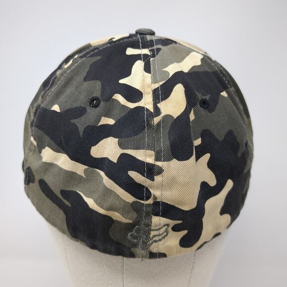Fox Fitted Baseball Hat Multicolor Camo XL Embroidered Logo Flexfit - Picture 6 of 9